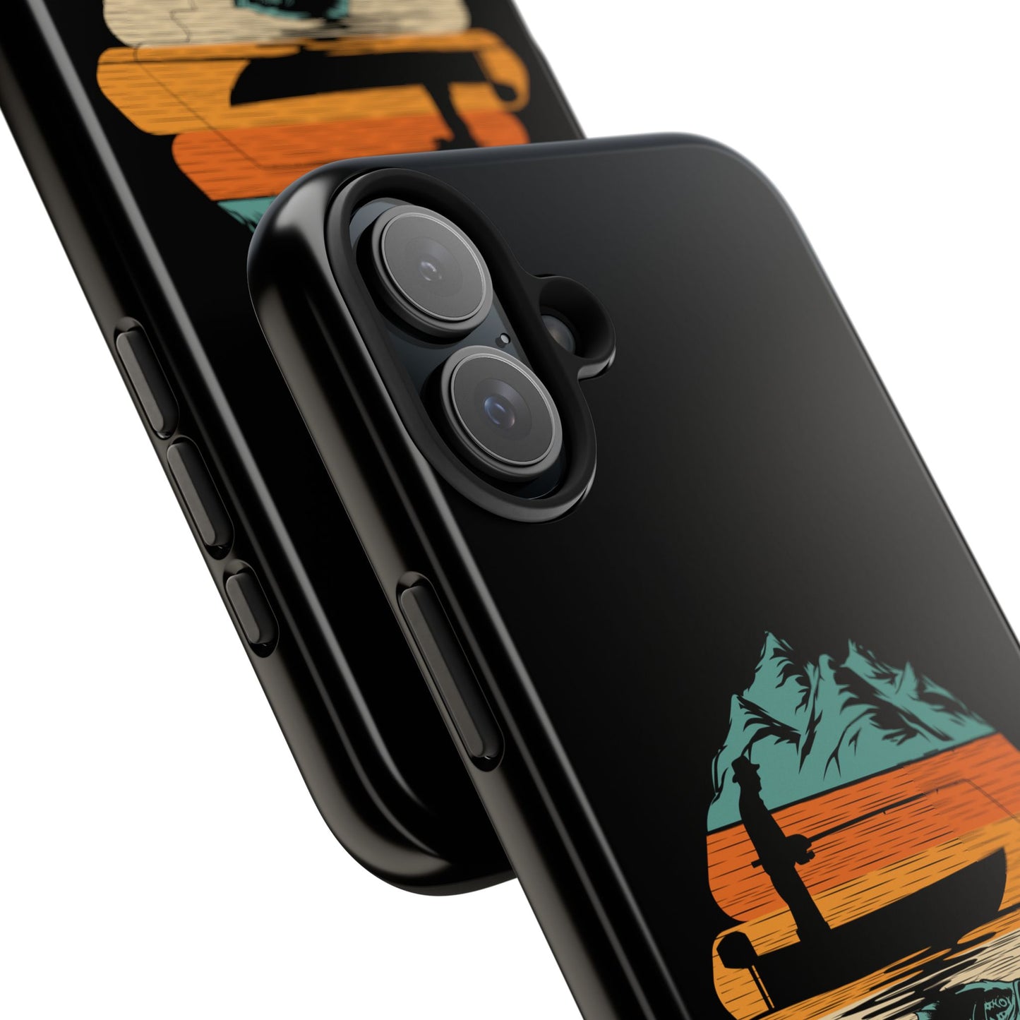 Retro Fishing Sunset Phone Case | Bass Boat Angler Design