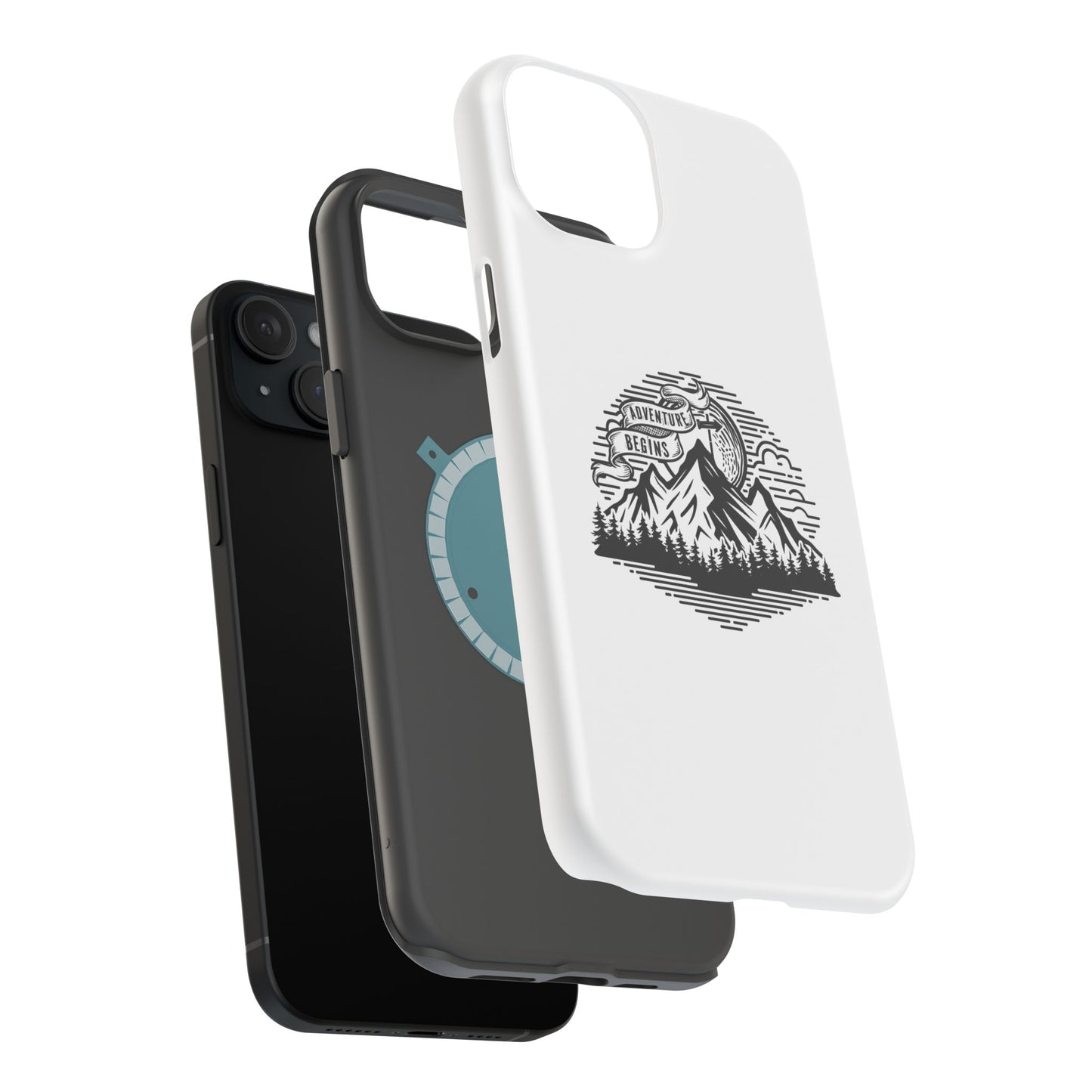 Mountain Adventure Illustration Phone Case | Magnetic Impact-Resistant Case
