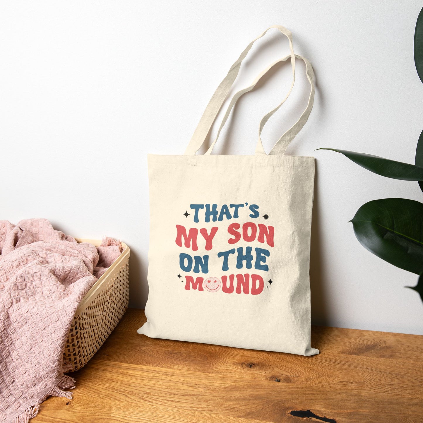 That My Son On The Mound Tote Bag | Baseball Mom Dad Tote