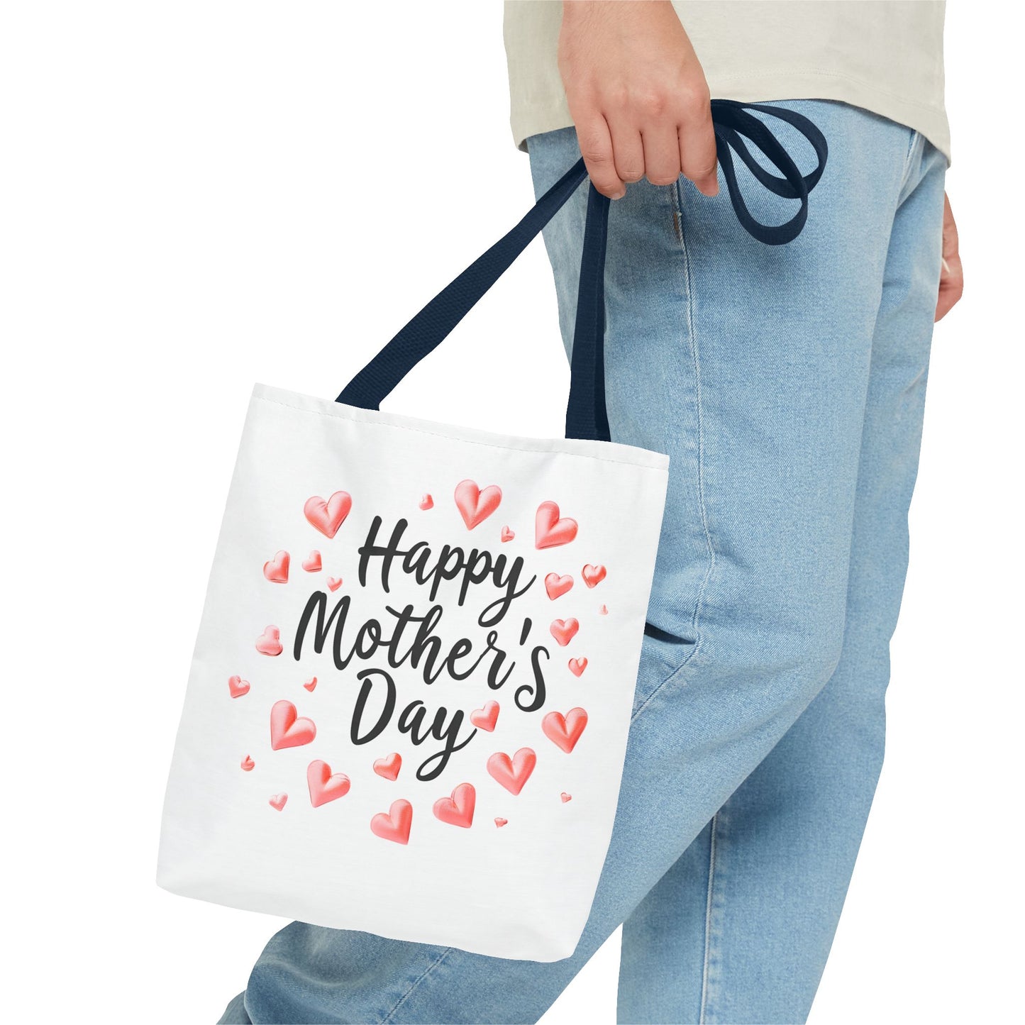 Happy Mother's Day Hearts Tote Bag | Mother's Day Tote