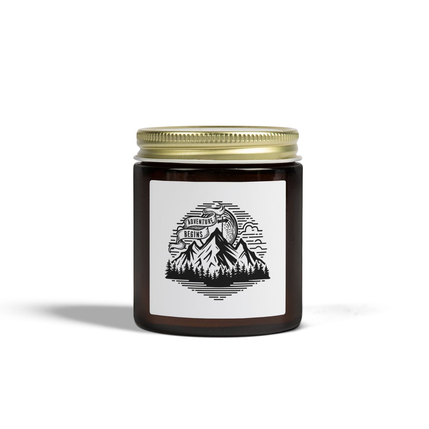 Mountain Adventure Candle Coconut Apricot Wax 4oz 9oz | Travel Illustration