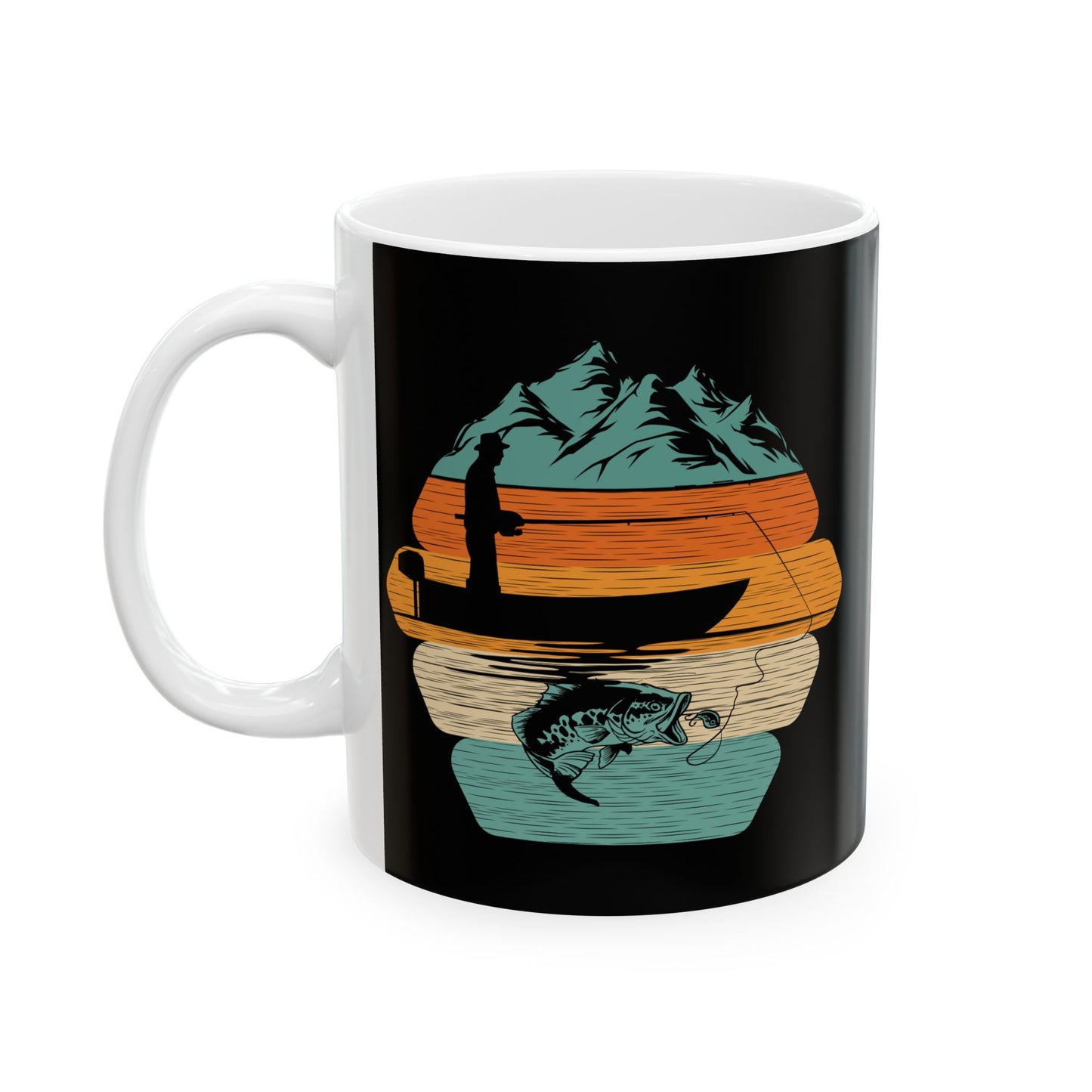 Retro Stacked Pumpkins Mug | Halloween Fall Ceramic Coffee Cup
