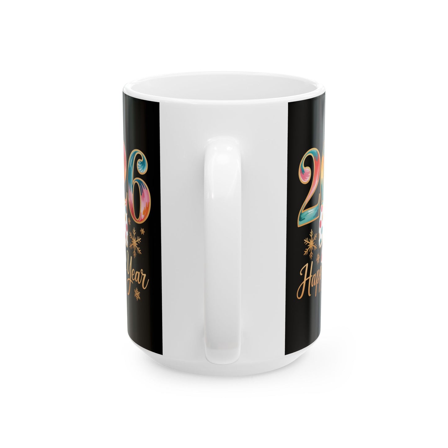 2026 Colorful Numbers Happy New Year Mug | New Year Celebration Ceramic Mug